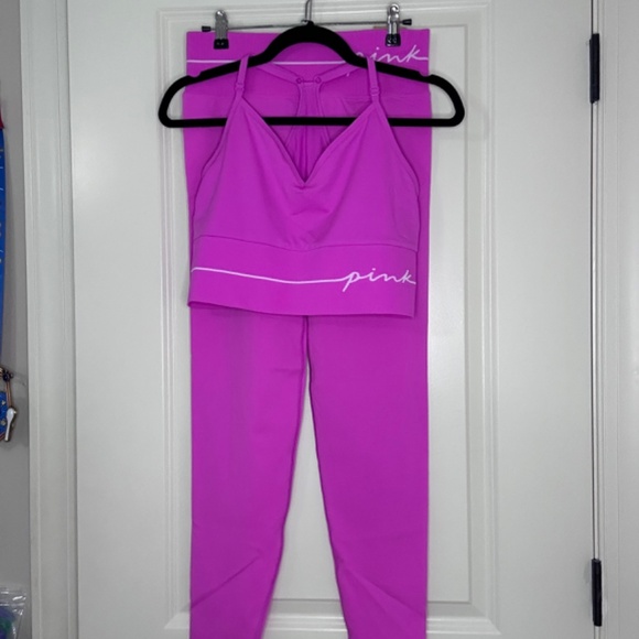 Victoria's Secret Pink Hot Pink Activewear Set XL/L, NWT (#165) - Picture 2 of 12